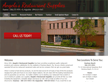 Tablet Screenshot of angelasrestaurantsupplies.com